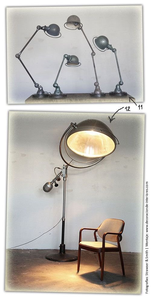 Lámparas de estilo industrial vintage