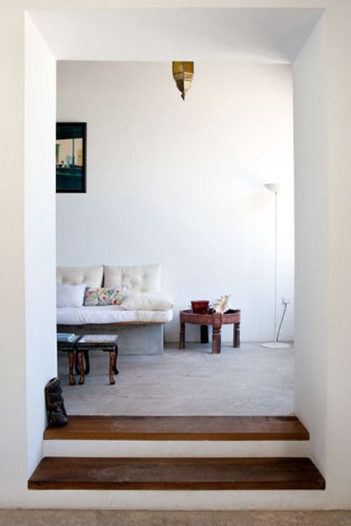 Acceso al Estar. Casa en Omán. Foto Filippo Bamberghi