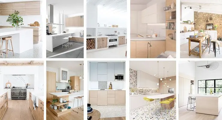 10 cocinas en blanco y madera