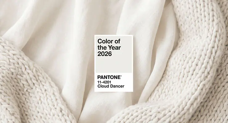 Color del año 2026 de Pantone: Blanco Cloud Dancer